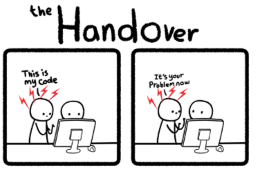 漫画：当一个程序员将他的代码留给另一个程序员时